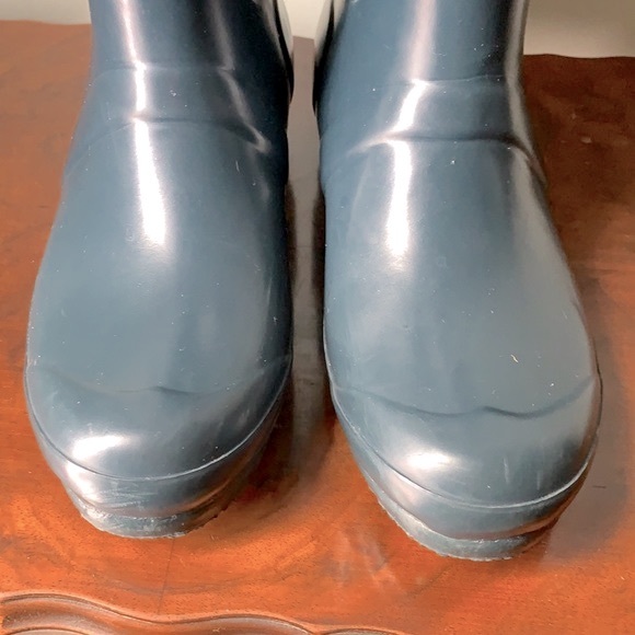 Hunter Tall Blue Rubber Rain Boots 7 - Picture 10 of 12